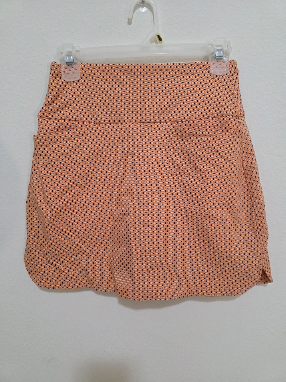 Lady Hagen Orange Micro Dot Mini Skirt